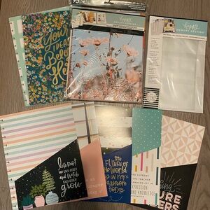 Happy planner memory keeping Retro Blooms extension, page protectors, folders
